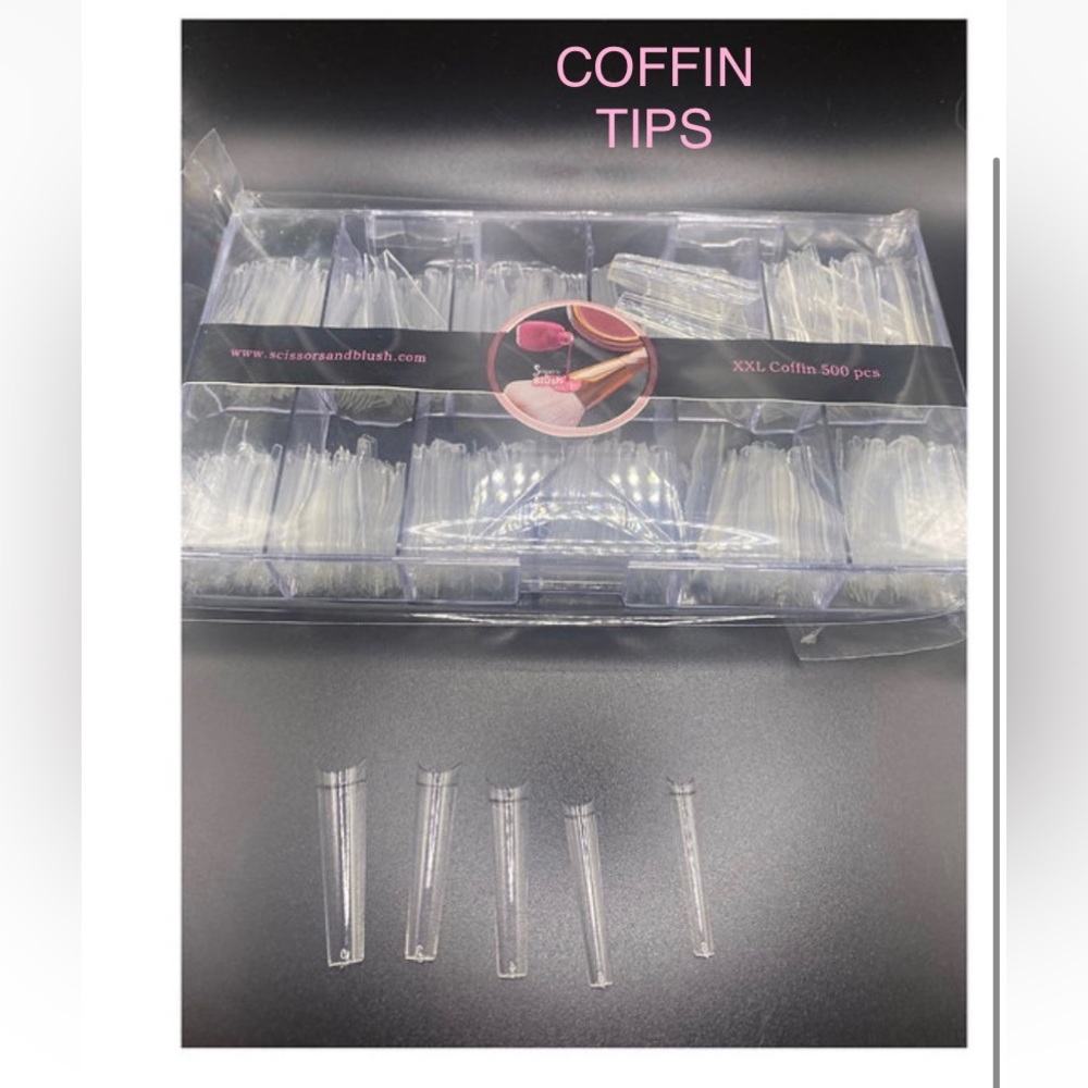 Coffin Tips 500 Case - XXL Nails NEW !!!